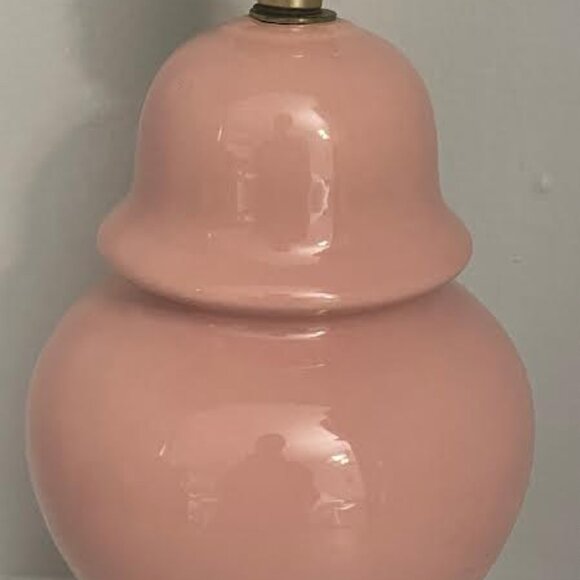 Porcelain Pink  Ginger Jar Table Lamp,  Small Electrical Lamp Girl Bedroom Decor - Picture 6 of 11